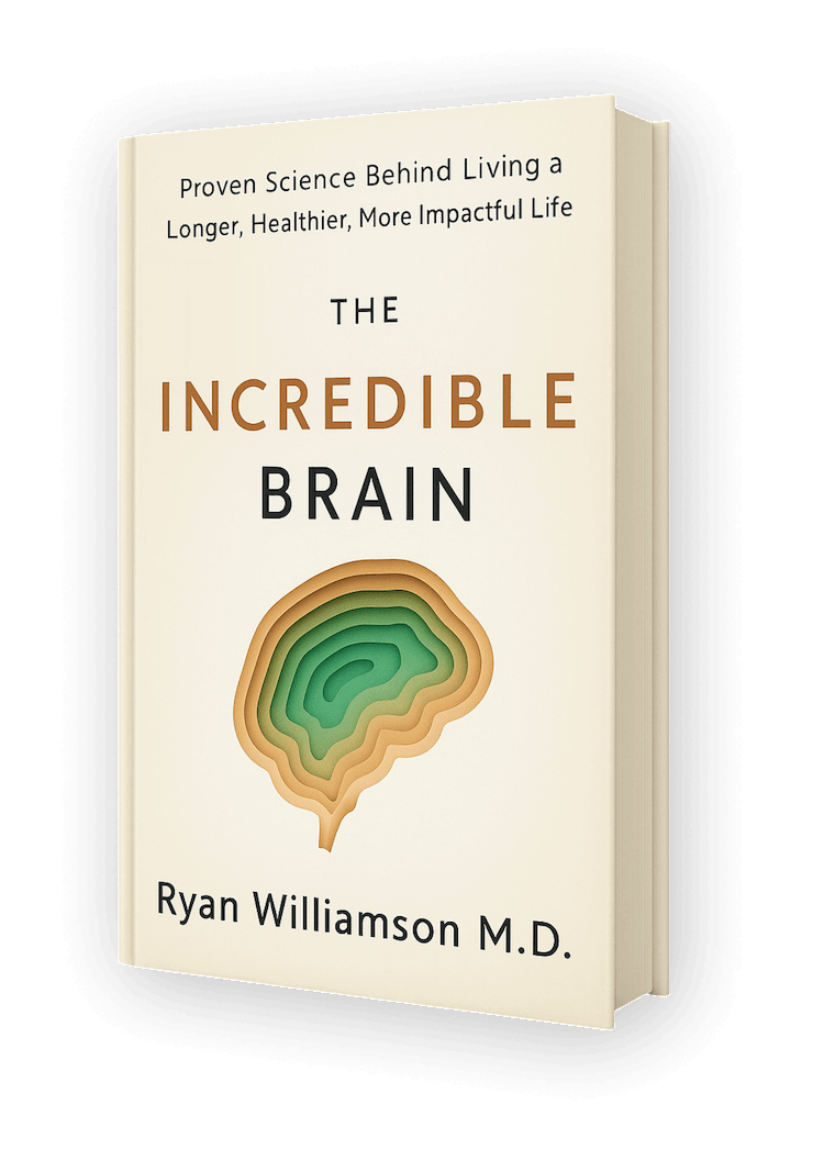 The Incredible Brain Book Cover, written by Dr. Ryan Williamson M.D.
